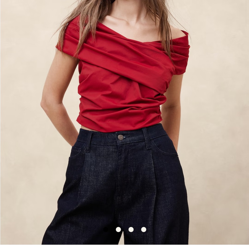 COPY - NWT Elegant Red Off-Shoulder Top